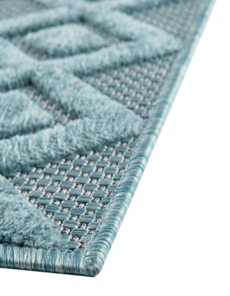 Detail image of  7' 10 x 7' 10  Washable Trellis Textured Indoor / Outdoor Square Rug