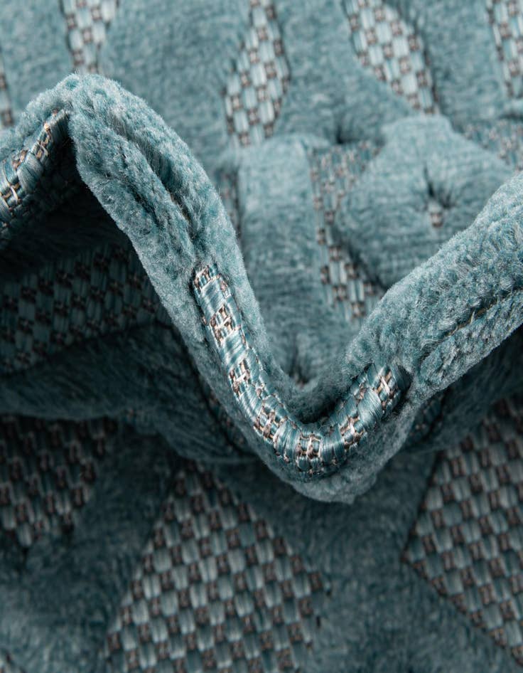 Detail image of  7' 10 x 7' 10  Washable Trellis Textured Indoor / Outdoor Square Rug