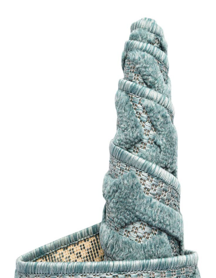 Detail image of  7' 10 x 7' 10  Washable Trellis Textured Indoor / Outdoor Square Rug