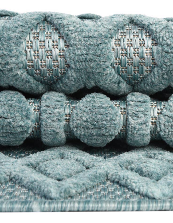 Detail image of  7' 10 x 7' 10  Washable Trellis Textured Indoor / Outdoor Square Rug