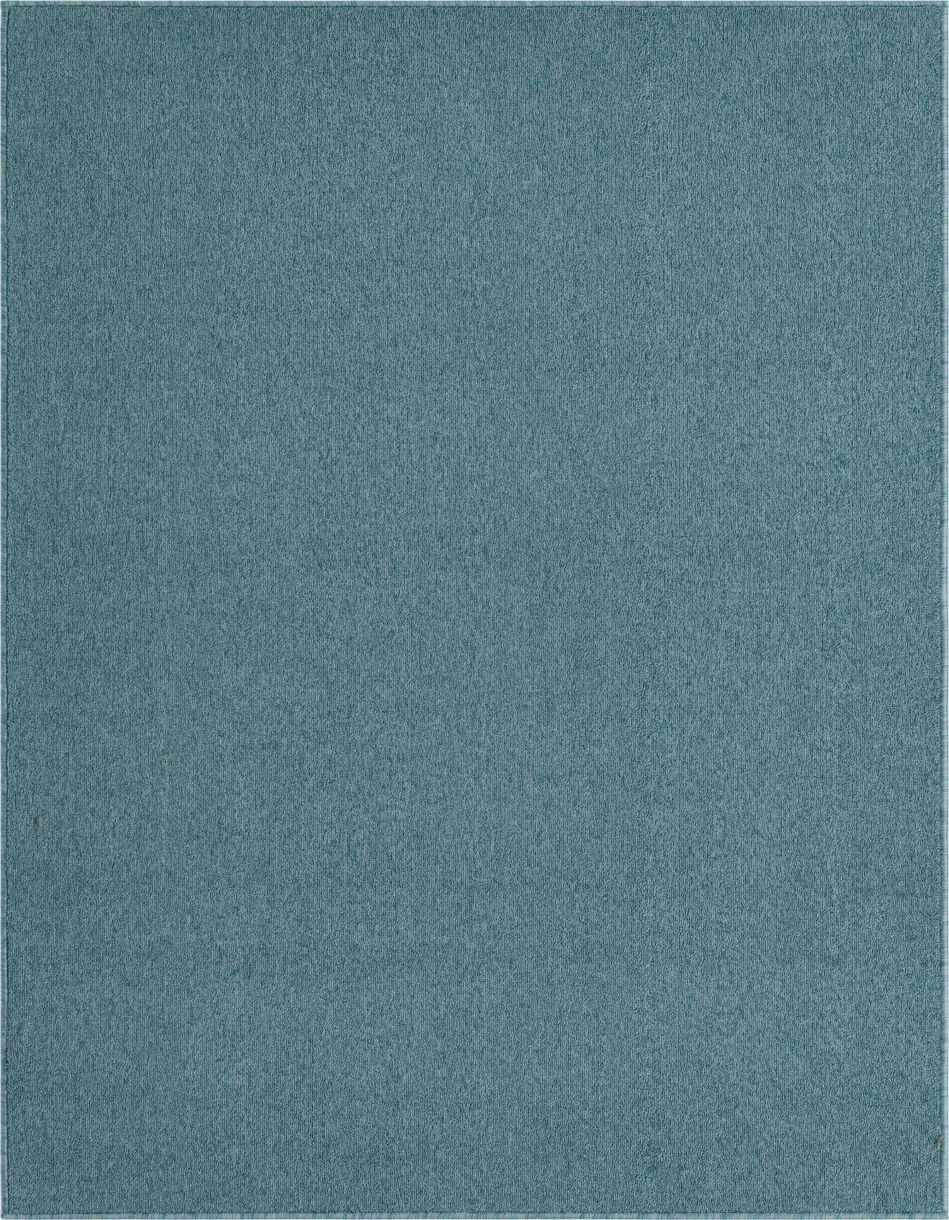 A 4x6 rectangular Everyday Solid blue polypropylene rug with a thin pile, suitable for a living room.