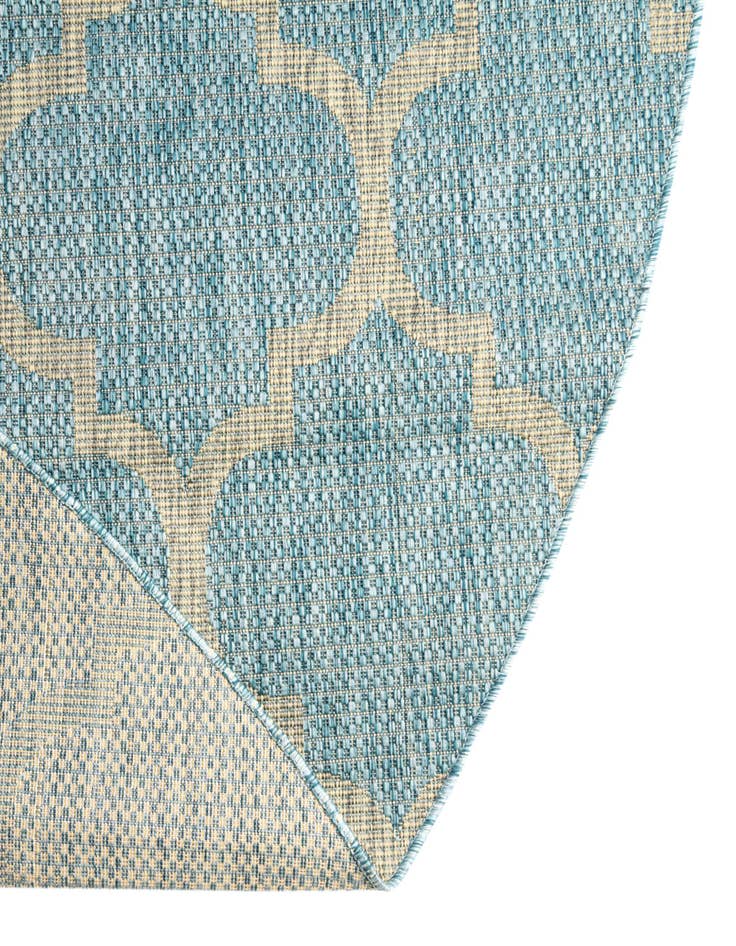 Detail image of  3' x 5' 3  Washable Lattice Indoor / Outdoor Oval Rug