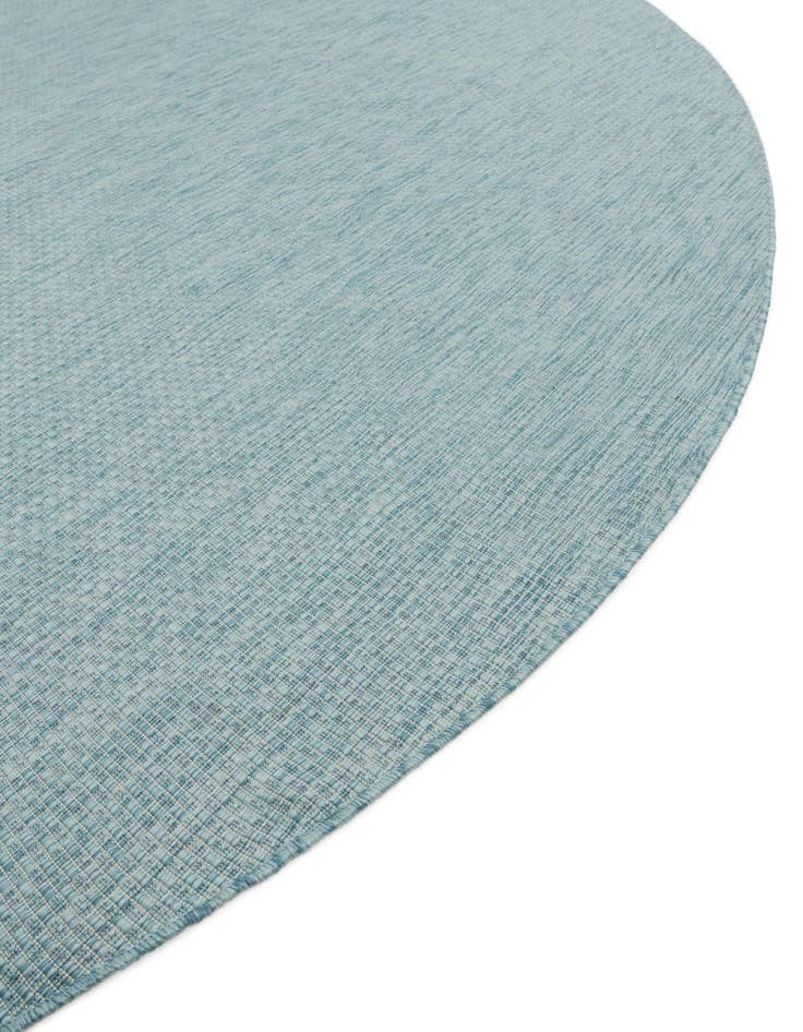 Detail image of  7' 10 x 10'  Washable Solid Indoor / Outdoor Oval Rug