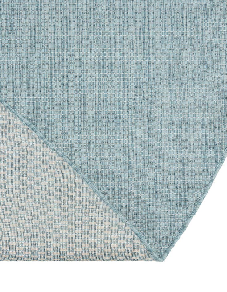 Detail image of  7' 10 x 10'  Washable Solid Indoor / Outdoor Oval Rug