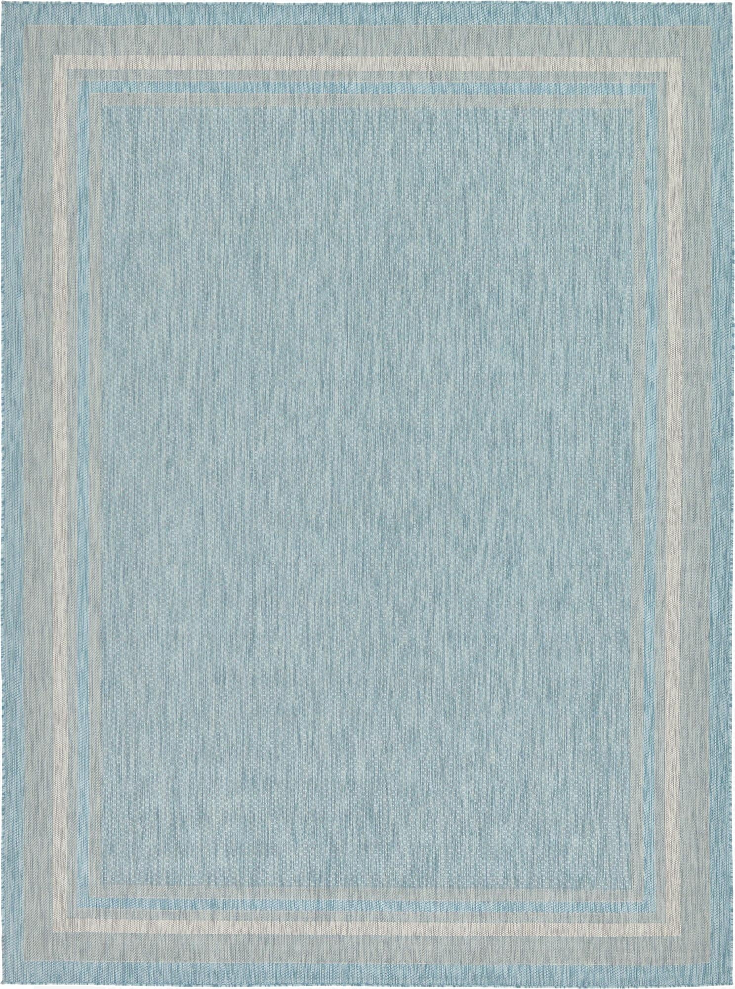  9' x 12'  Washable Border Indoor / Outdoor Rug