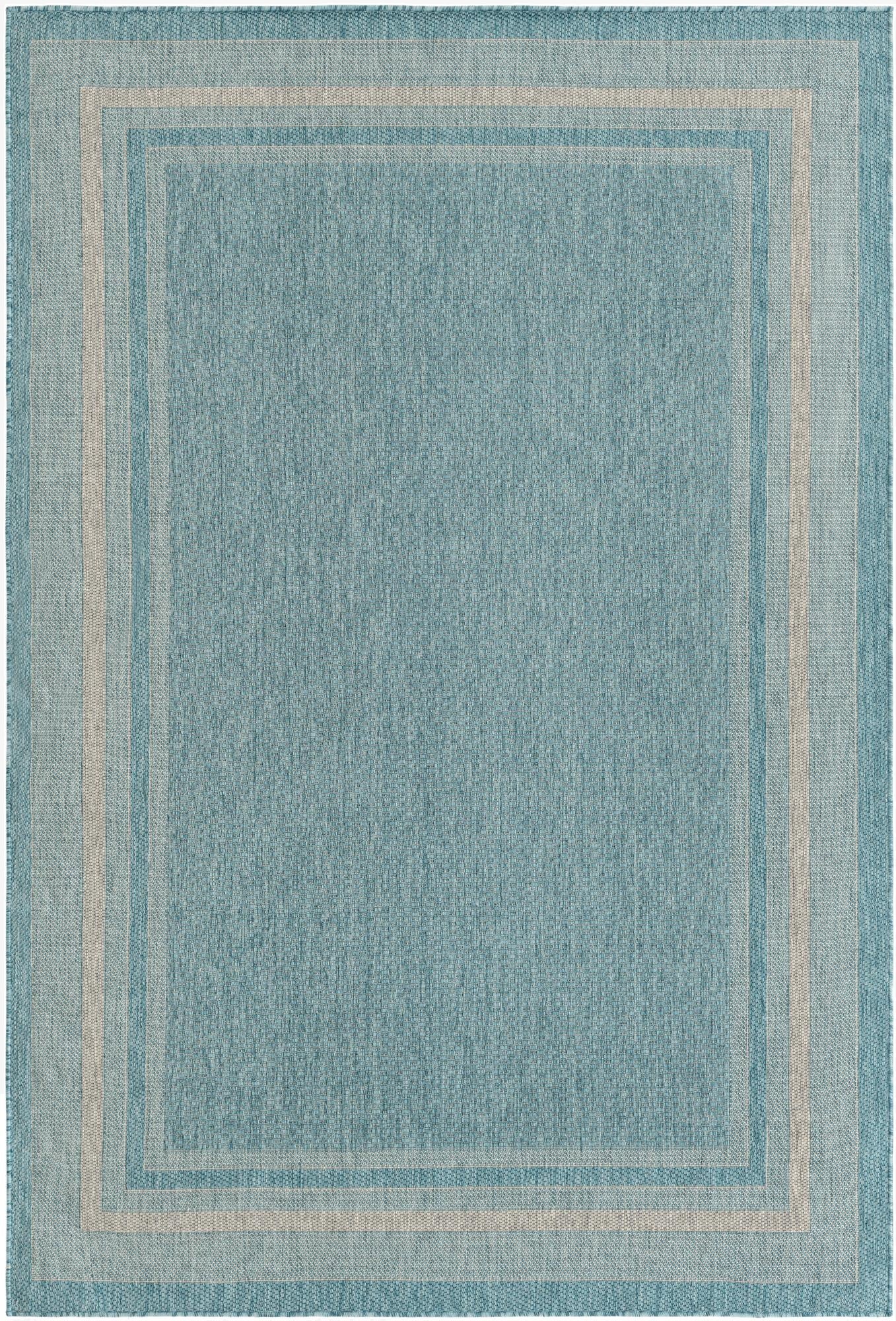  6' x 9'  Washable Border Indoor / Outdoor Rug