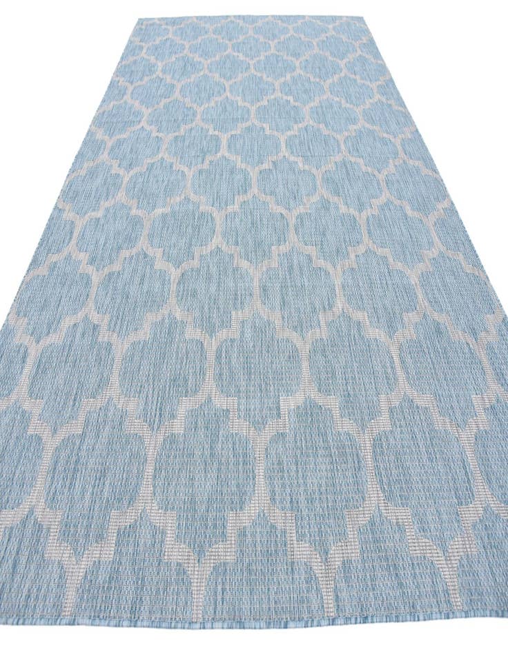 Detail image of  7' 10 x 11'  Washable Lattice Indoor / Outdoor Rug