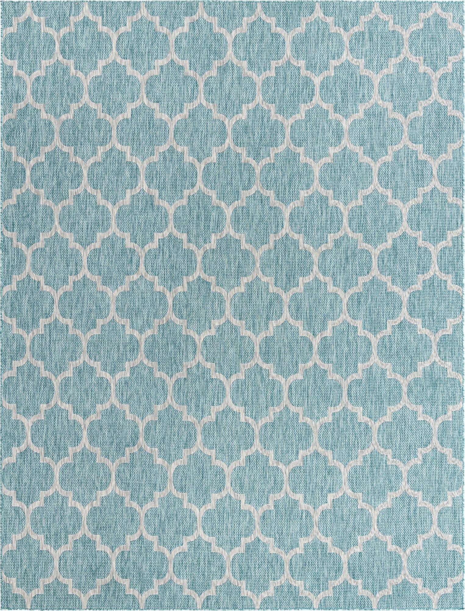  10' x 13'  Washable Lattice Indoor / Outdoor Rug