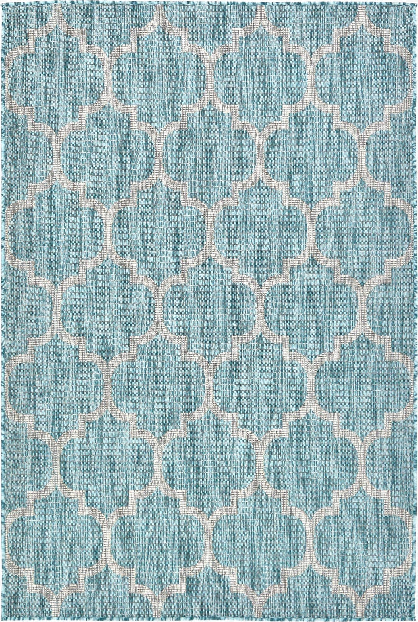  4' x 6'  Washable Lattice Indoor / Outdoor Rug