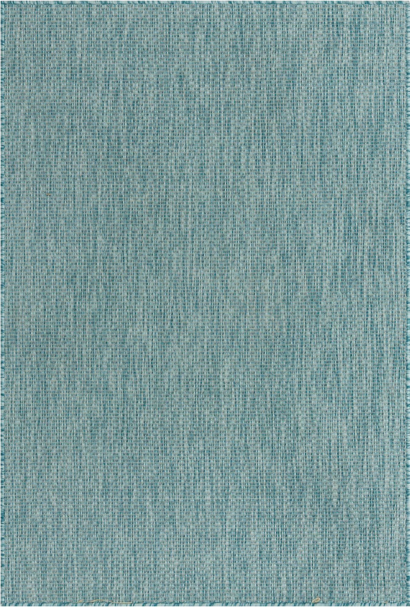  4' x 6'  Washable Solid Indoor / Outdoor Rug