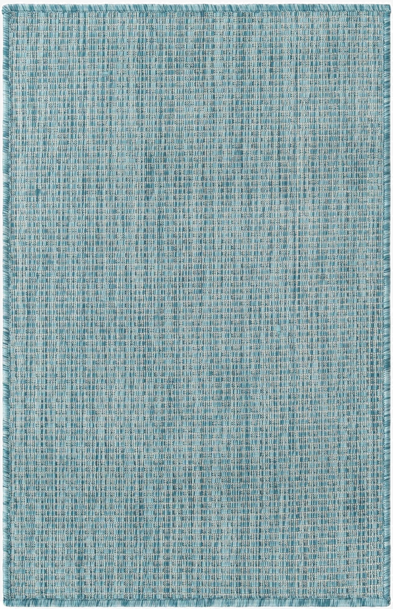  2' x 3' 1  Washable Solid Indoor / Outdoor Rug