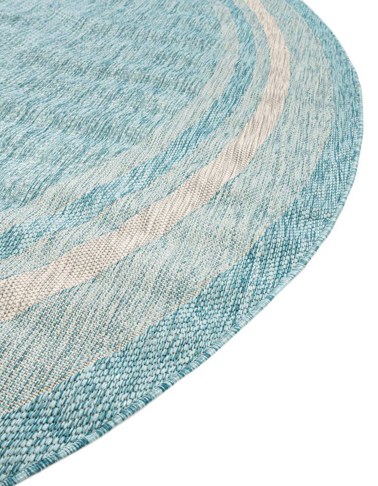 Detail image of  13' x 13'  Washable Border Indoor / Outdoor Round Rug