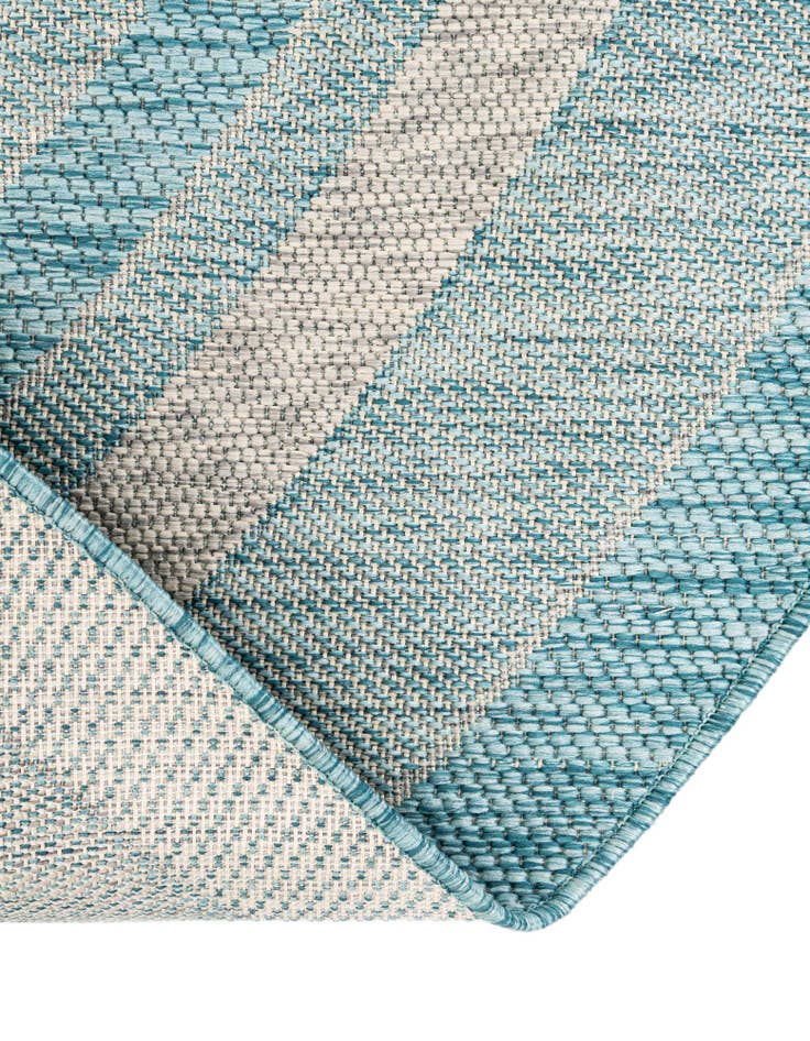 Detail image of  13' x 13'  Washable Border Indoor / Outdoor Round Rug