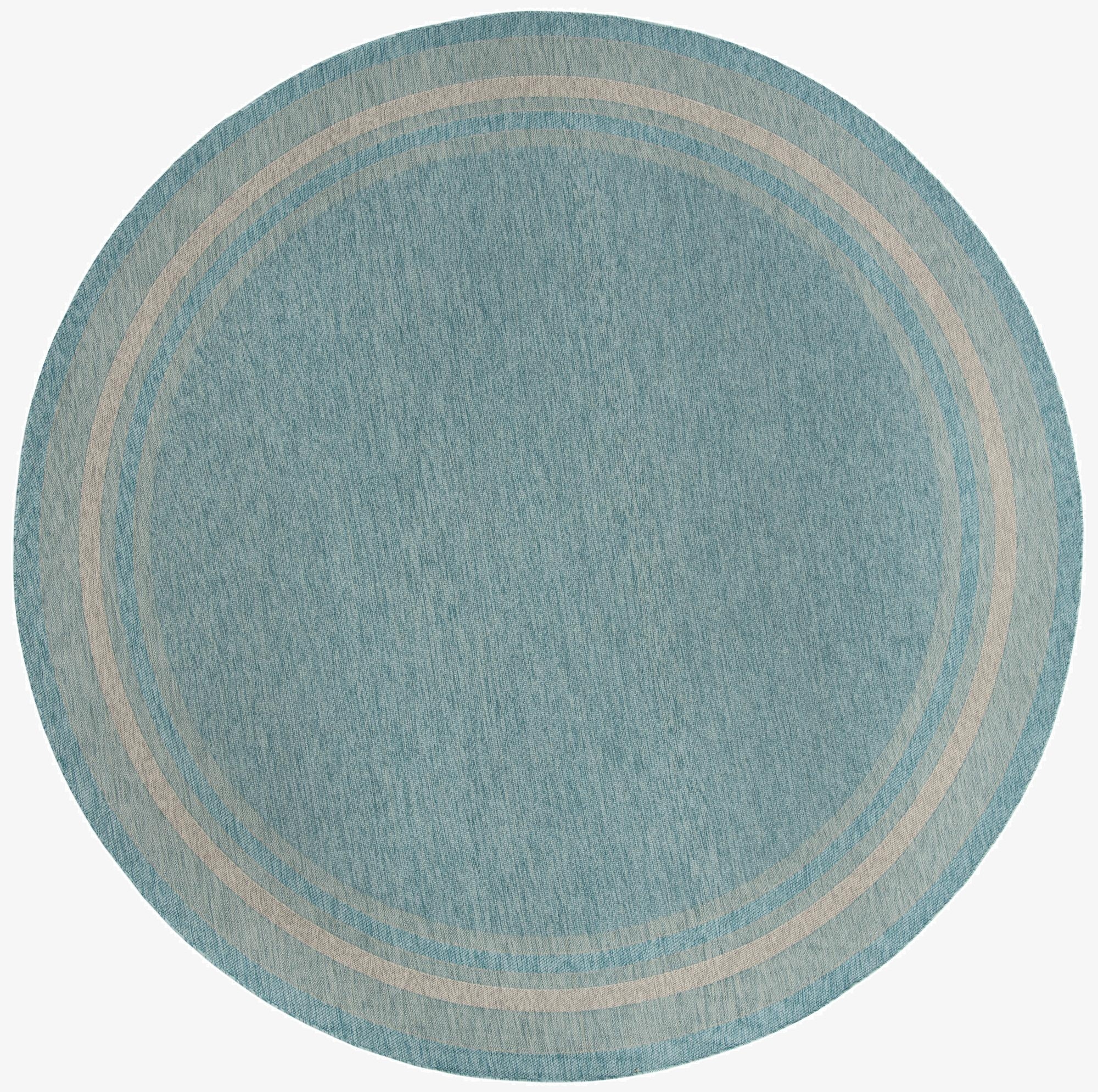 Primary image  13' x 13'  Washable Border Indoor / Outdoor Round Rug