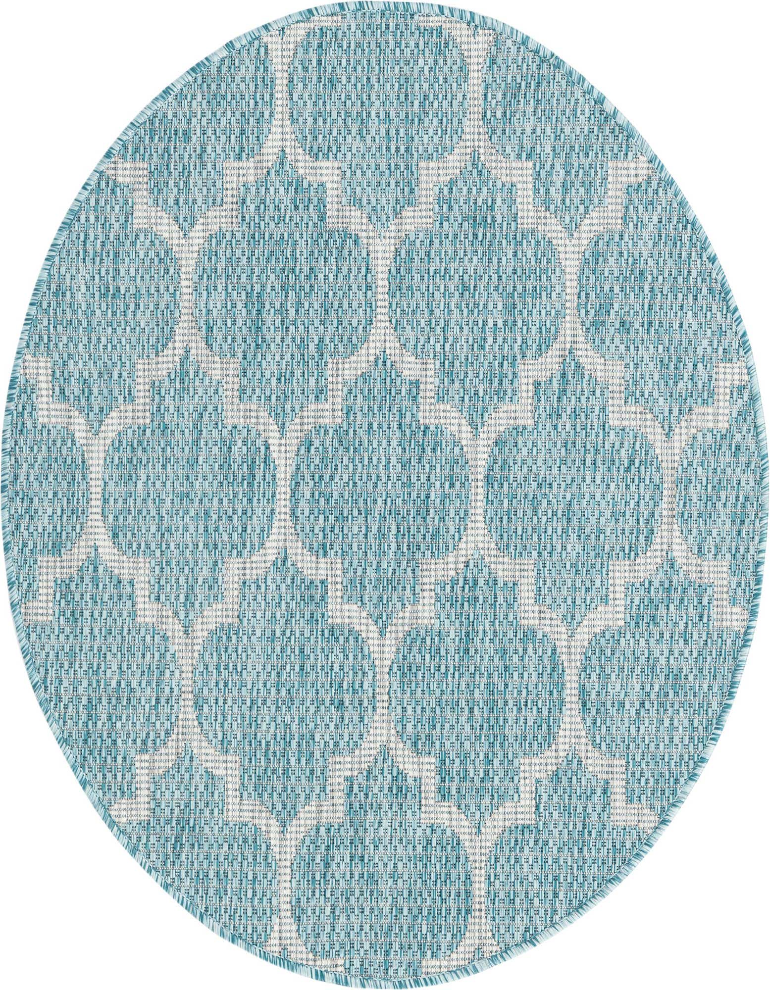 Primary image  3' x 3'  Washable Lattice Indoor / Outdoor Round Rug