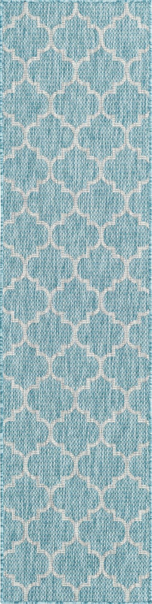  2' x 8'  Washable Lattice Indoor / Outdoor Runner Rug