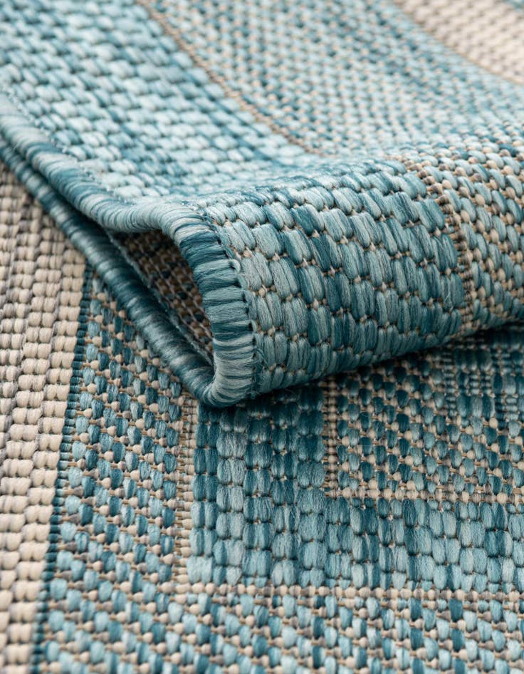 Detail image of  13' x 13'  Washable Border Indoor / Outdoor Square Rug