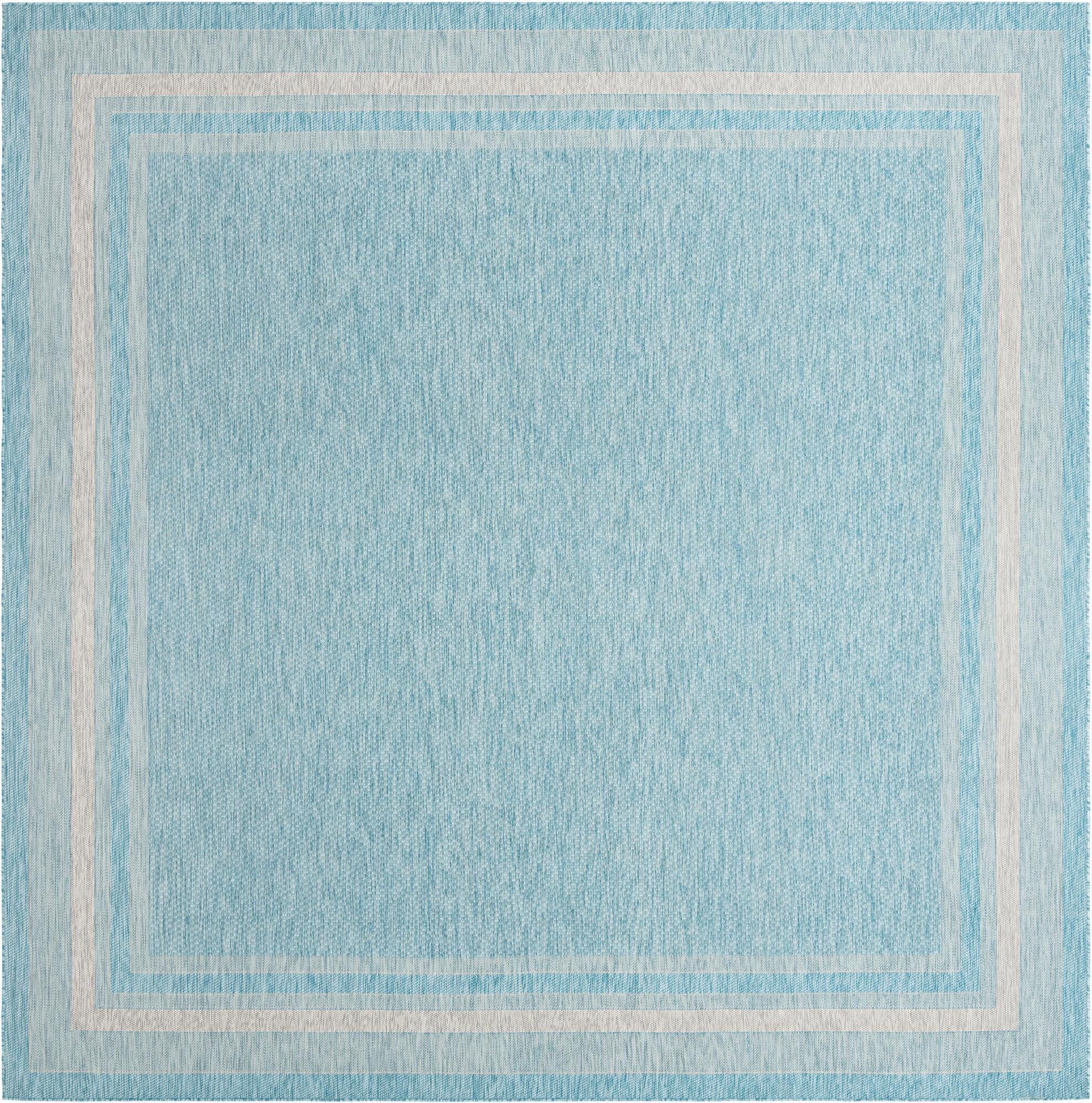 Primary image  13' x 13'  Washable Border Indoor / Outdoor Square Rug