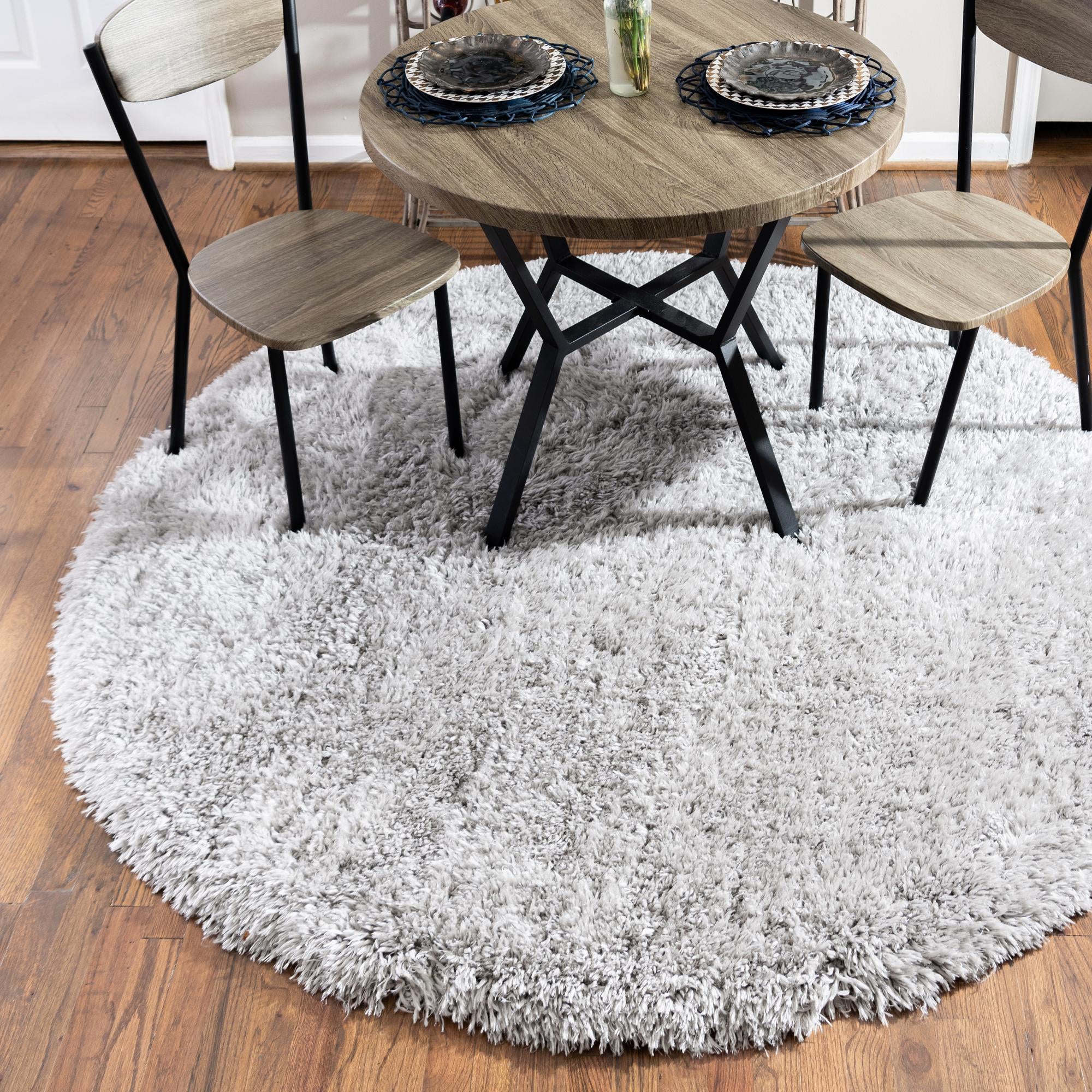 Ash 4' x 4' Infinity Shag Round Rug | Rugs.com