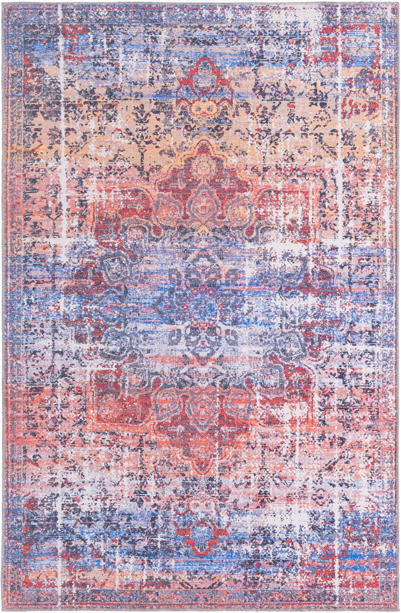  5' 3 x 8'  Washable Francesca Rug