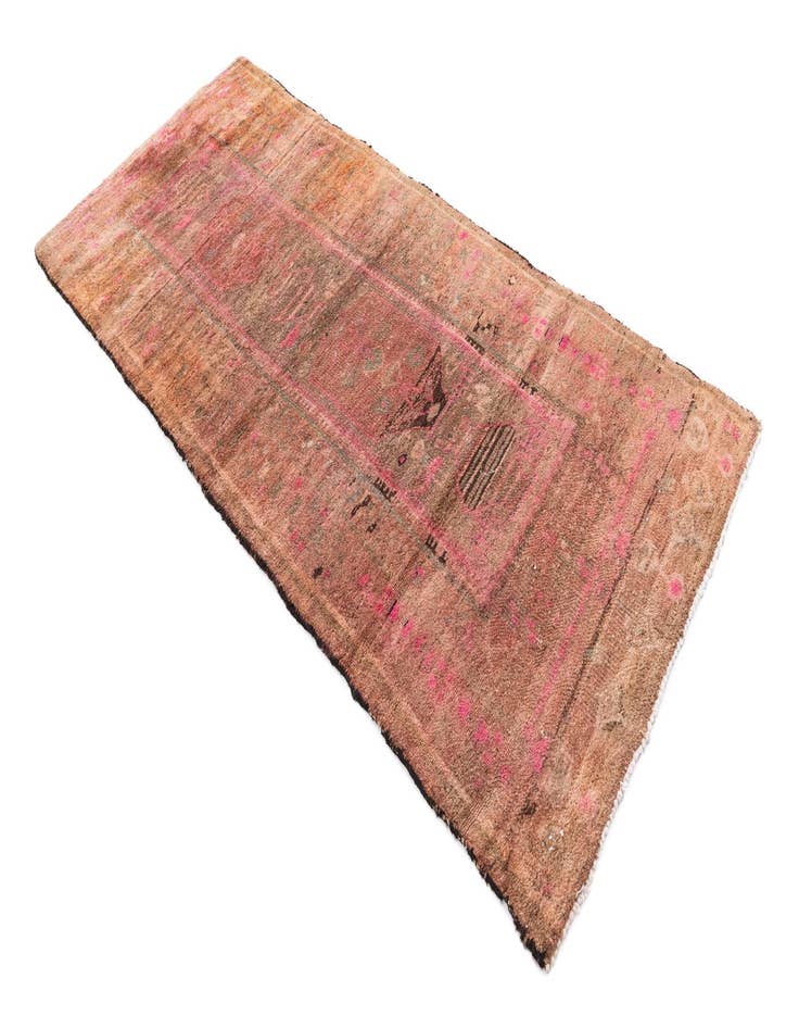 Detail image of  3' 5 x 7' 10  Hand Knotted Ultra Vintage Persian Wool Runner Rug