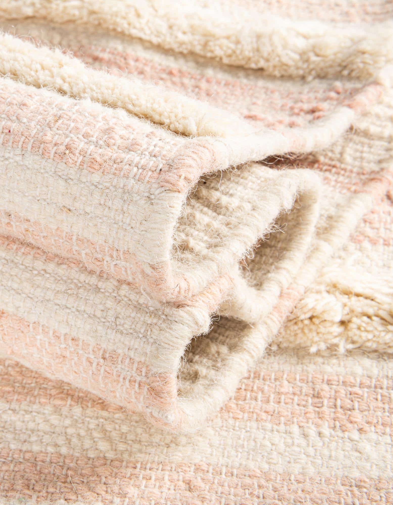 Primary image  Custom Baby Pink  Hand Woven Arizona Wool Rug