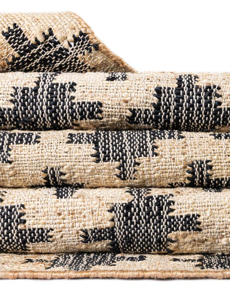 Detail image of  4' 2 x 5' 7  Hand Woven Kala Handwoven Jute Rug