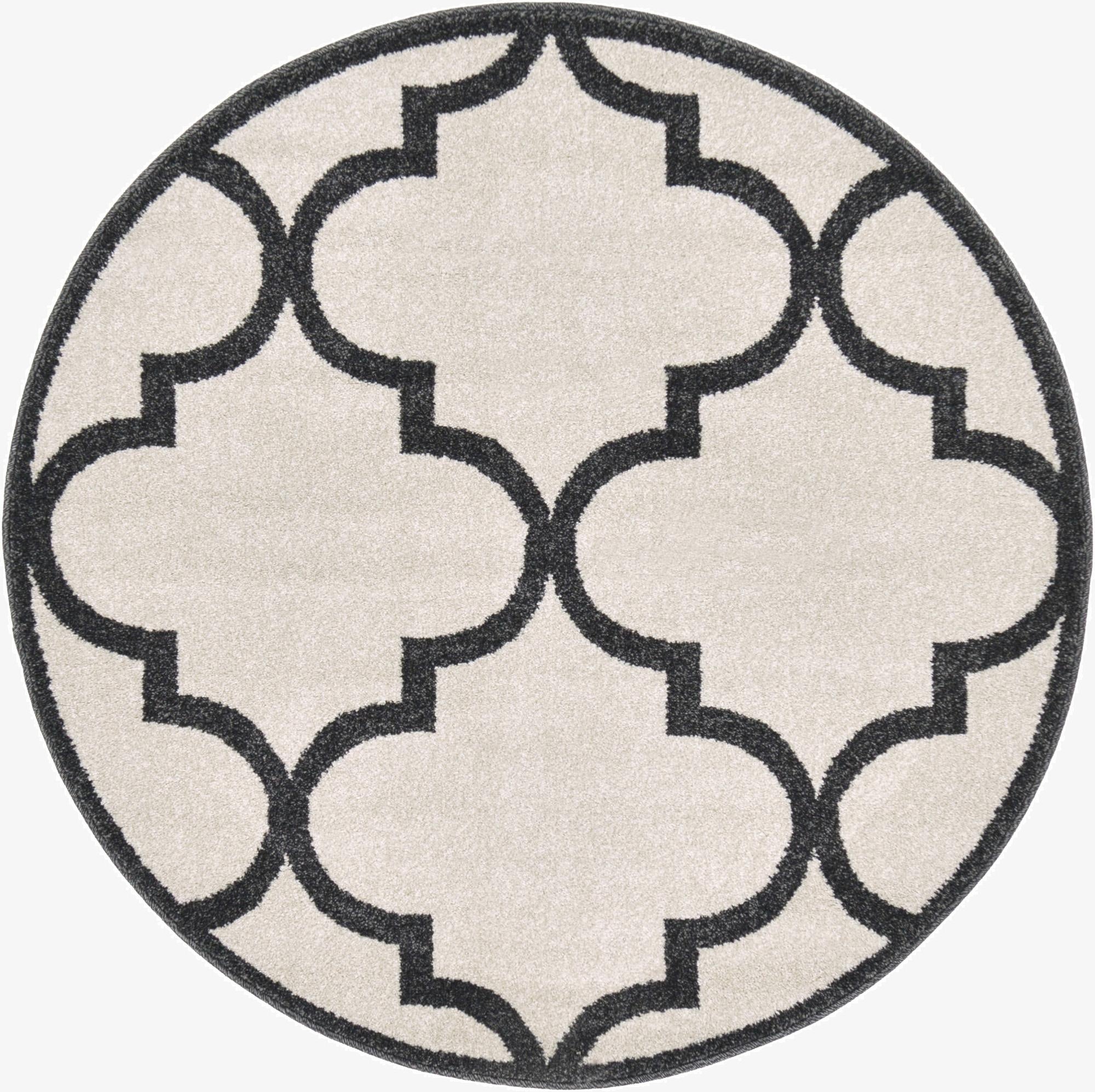  3' 3 x 3' 3 Lattice Round Rug