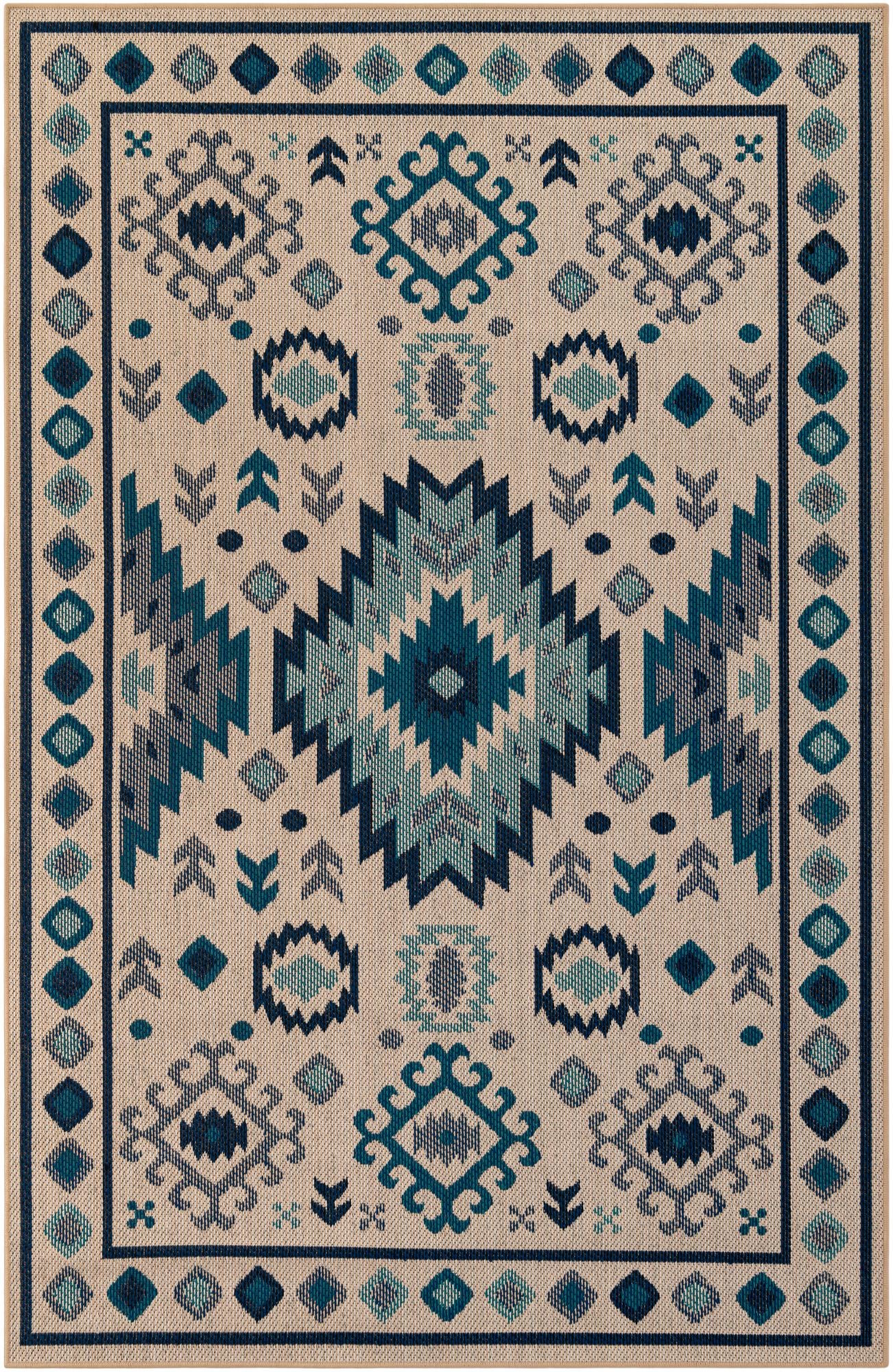 Rug Beige and Blue Swatch link
