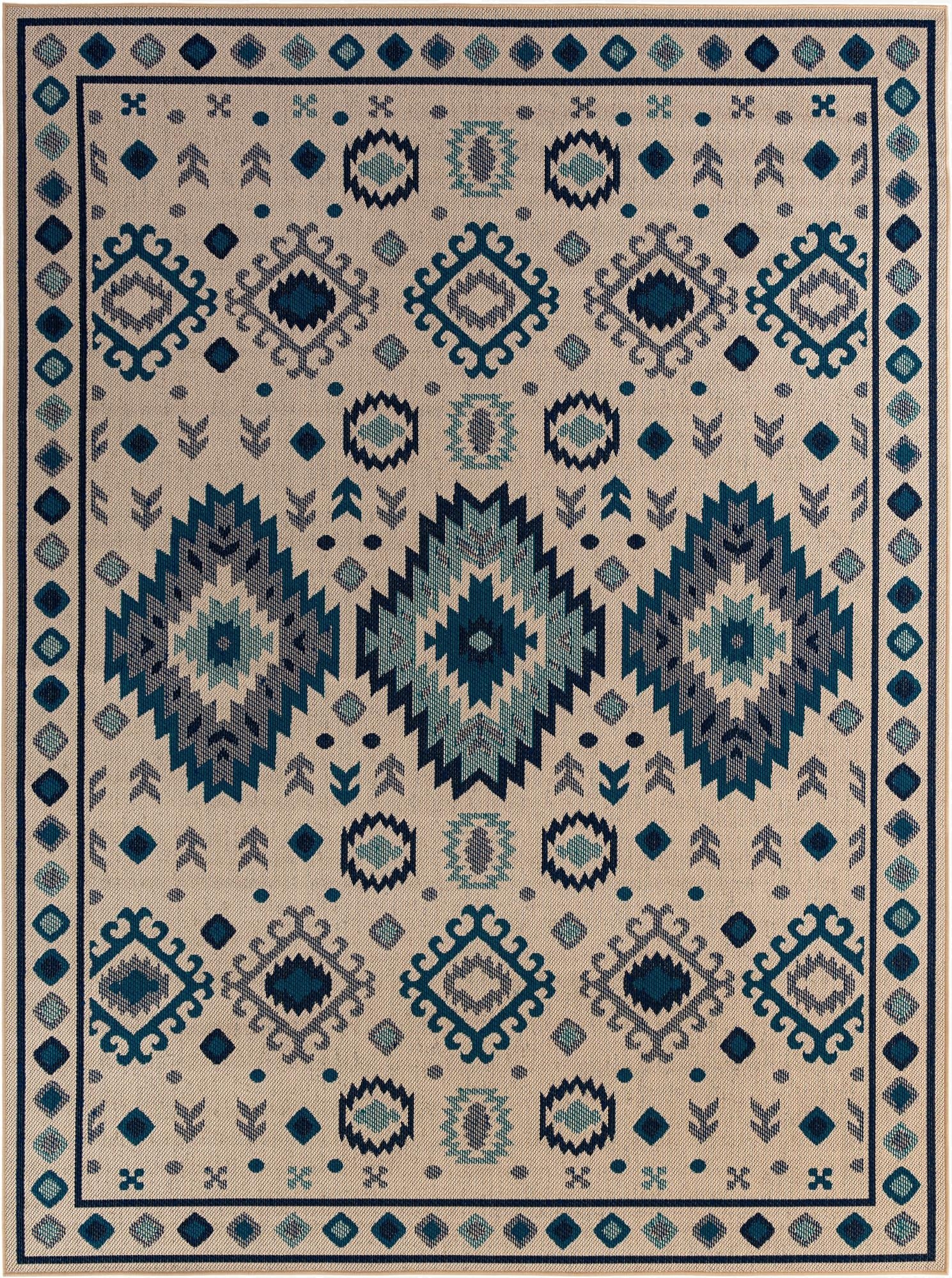  9' x 12'  Washable Baja Indoor / Outdoor Rug