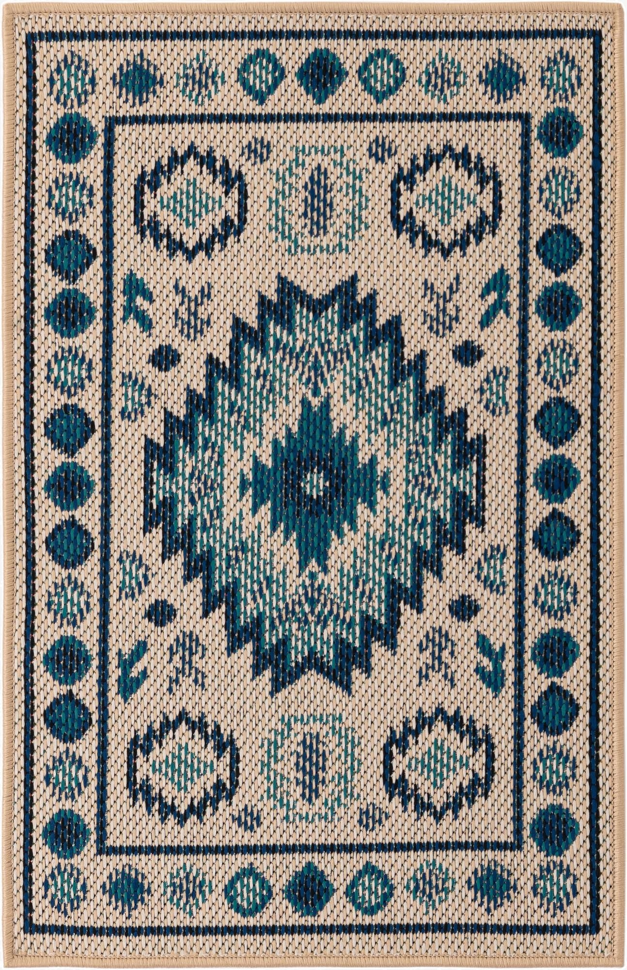  2' x 3'  Washable Baja Indoor / Outdoor Rug