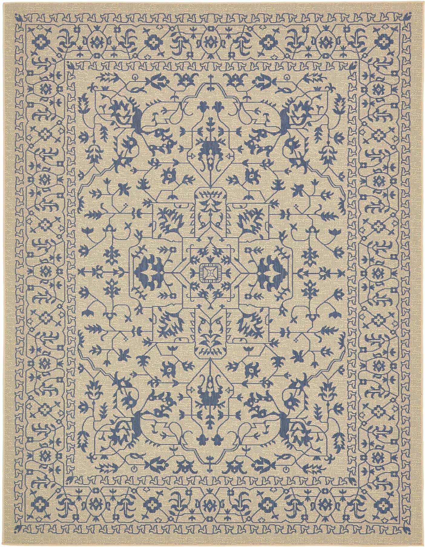 Primary image  8' x 11' 4  Washable Botanical Indoor / Outdoor Rug