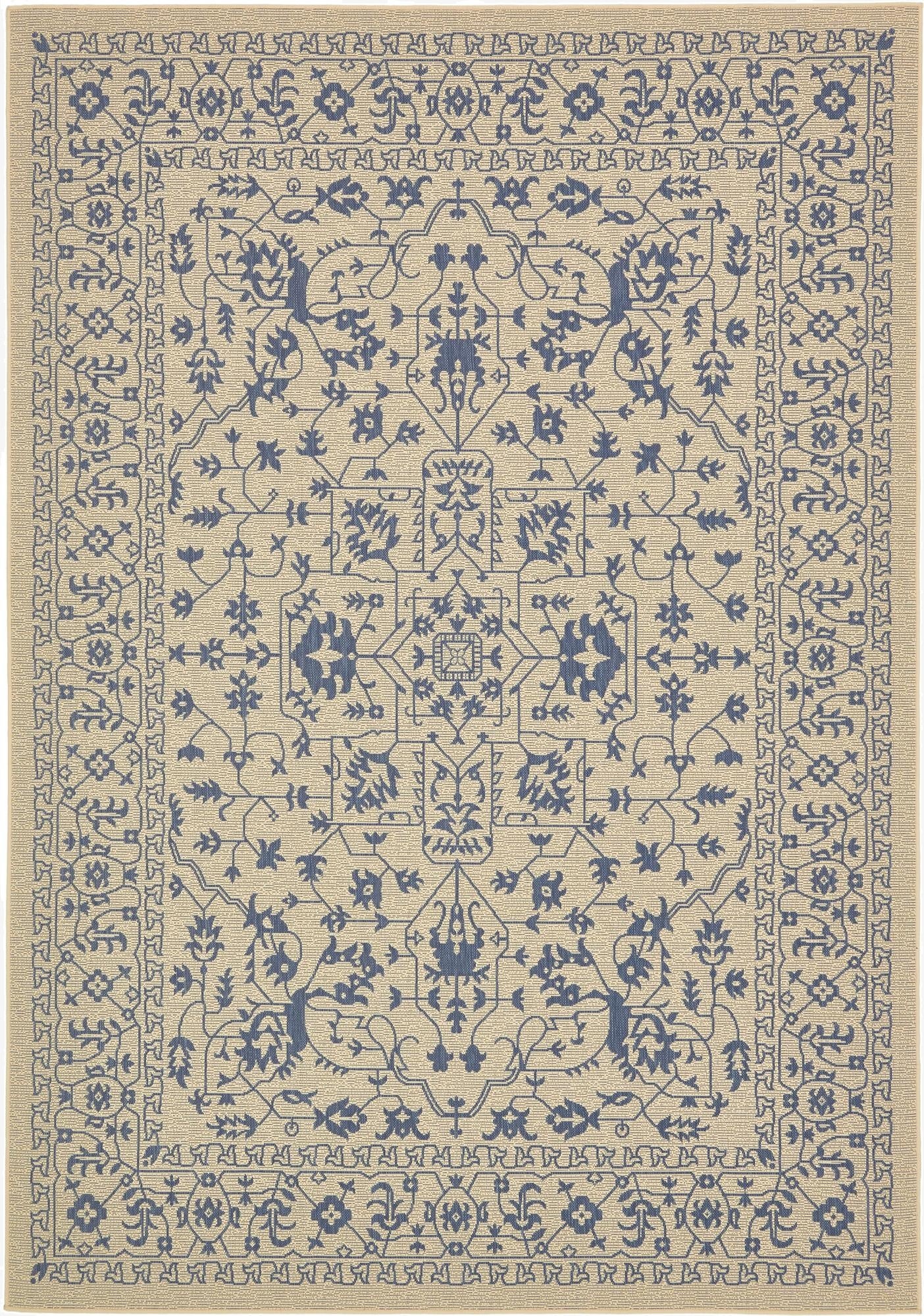  8' x 11' 4  Washable Botanical Indoor / Outdoor Rug