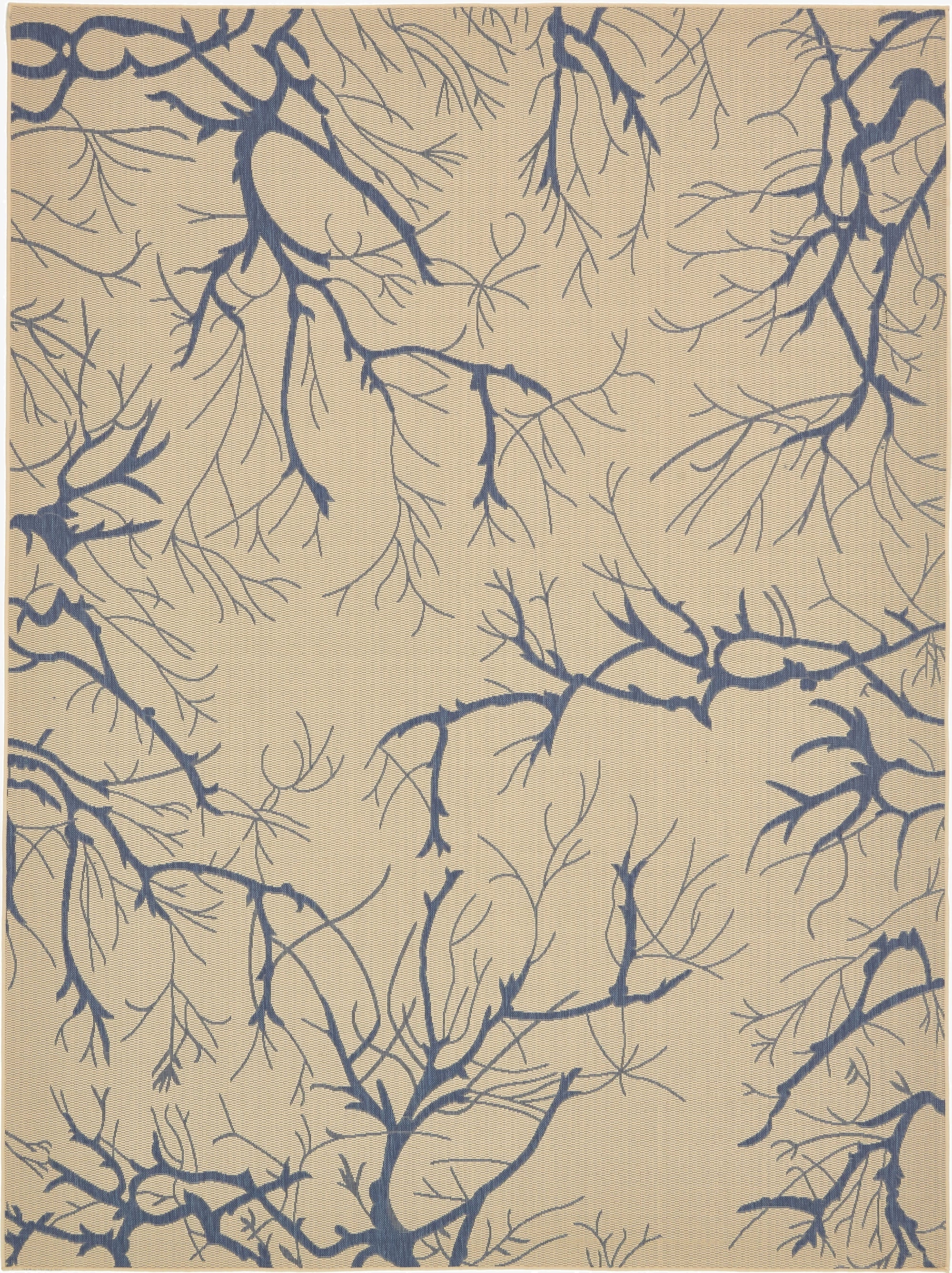  9' x 12' 2  Washable Botanical Indoor / Outdoor Rug