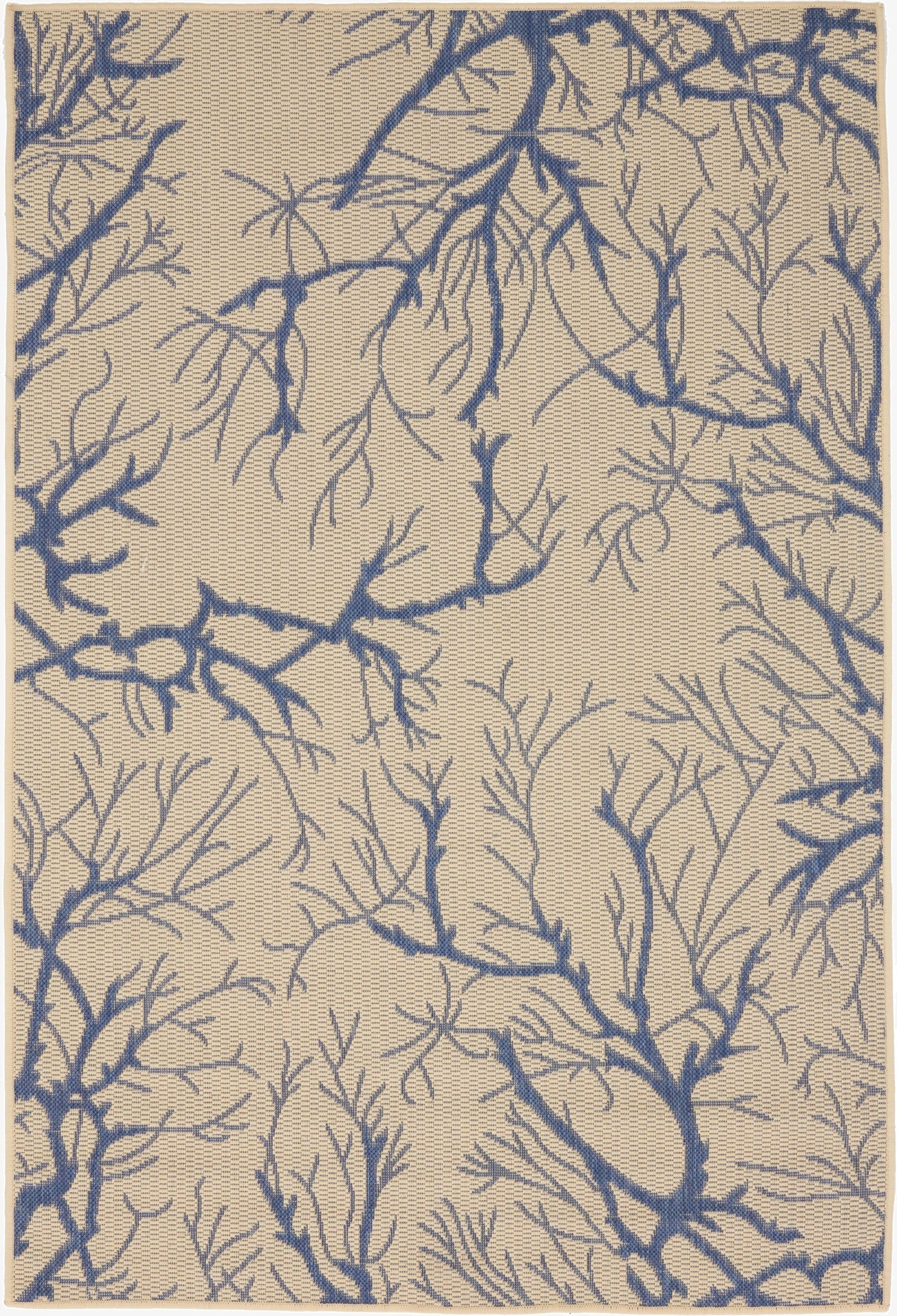  4' x 6'  Washable Botanical Indoor / Outdoor Rug