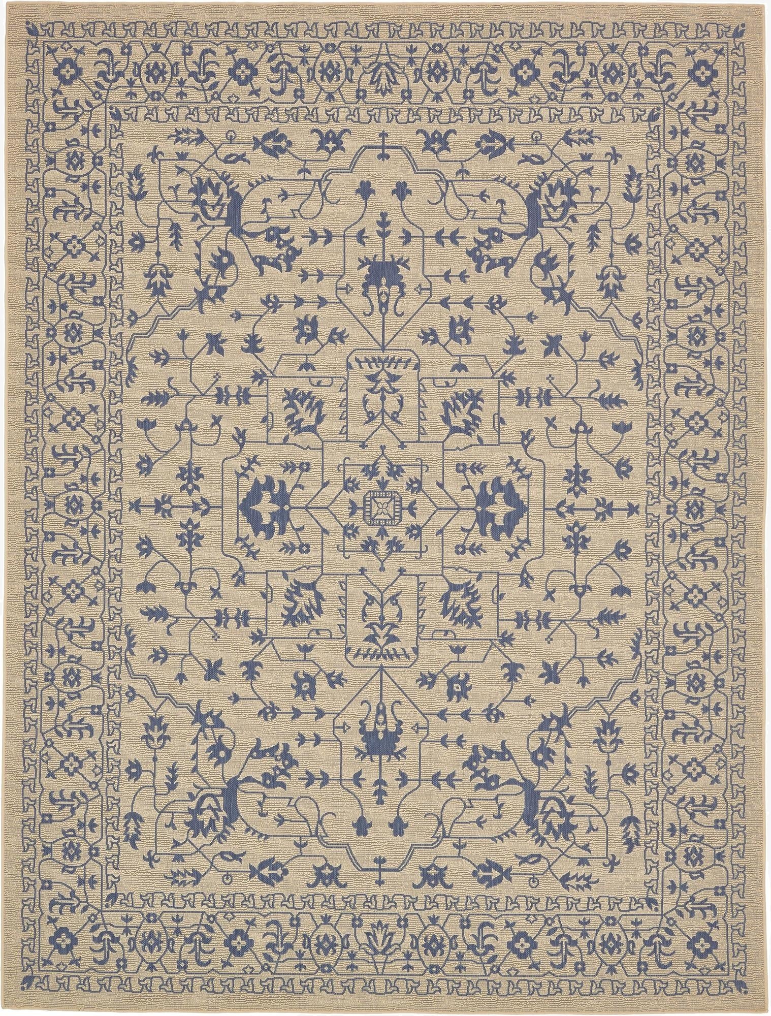  9' x 12' 2  Washable Botanical Indoor / Outdoor Rug