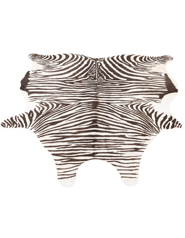 Detail image of  6' 5 x 7' 1 Cowhide Leather Freeform Rug