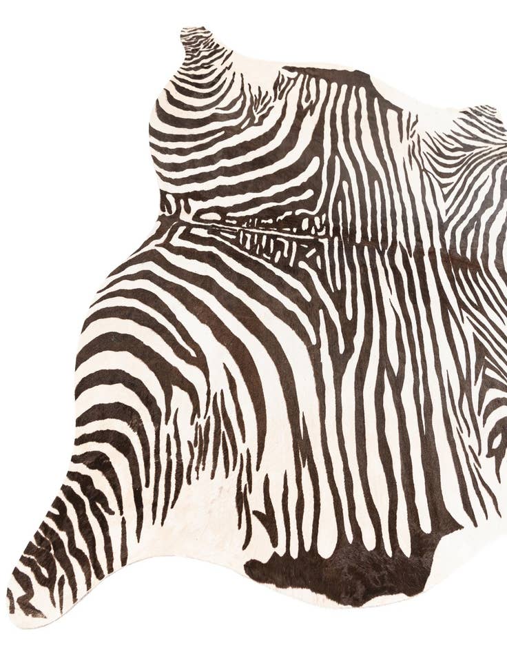 Detail image of  6' 5 x 7' 1 Cowhide Leather Freeform Rug