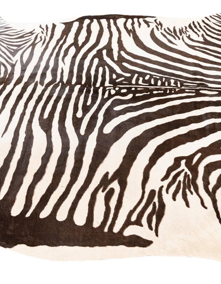 Detail image of  6' 5 x 7' 1 Cowhide Leather Freeform Rug