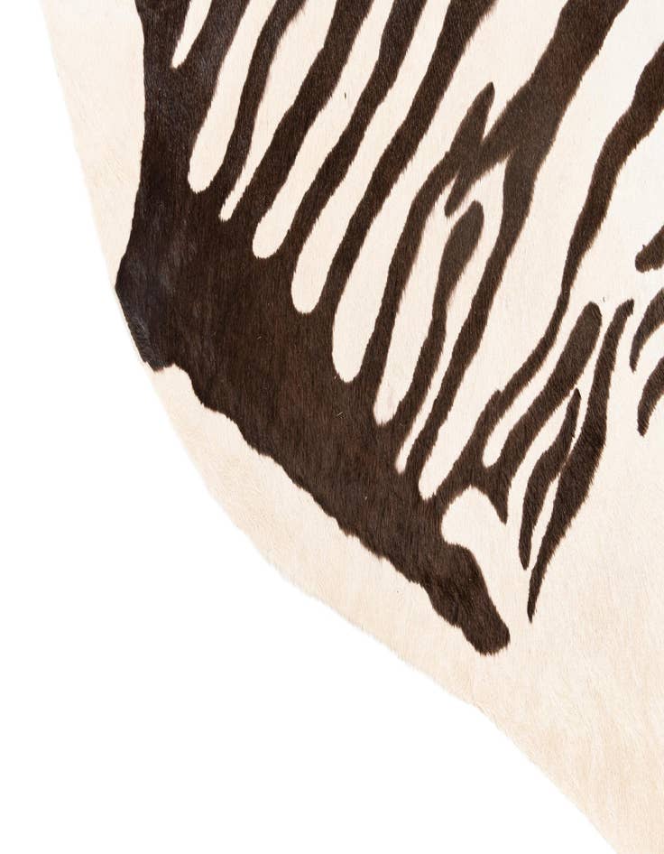Detail image of  6' 5 x 7' 1 Cowhide Leather Freeform Rug