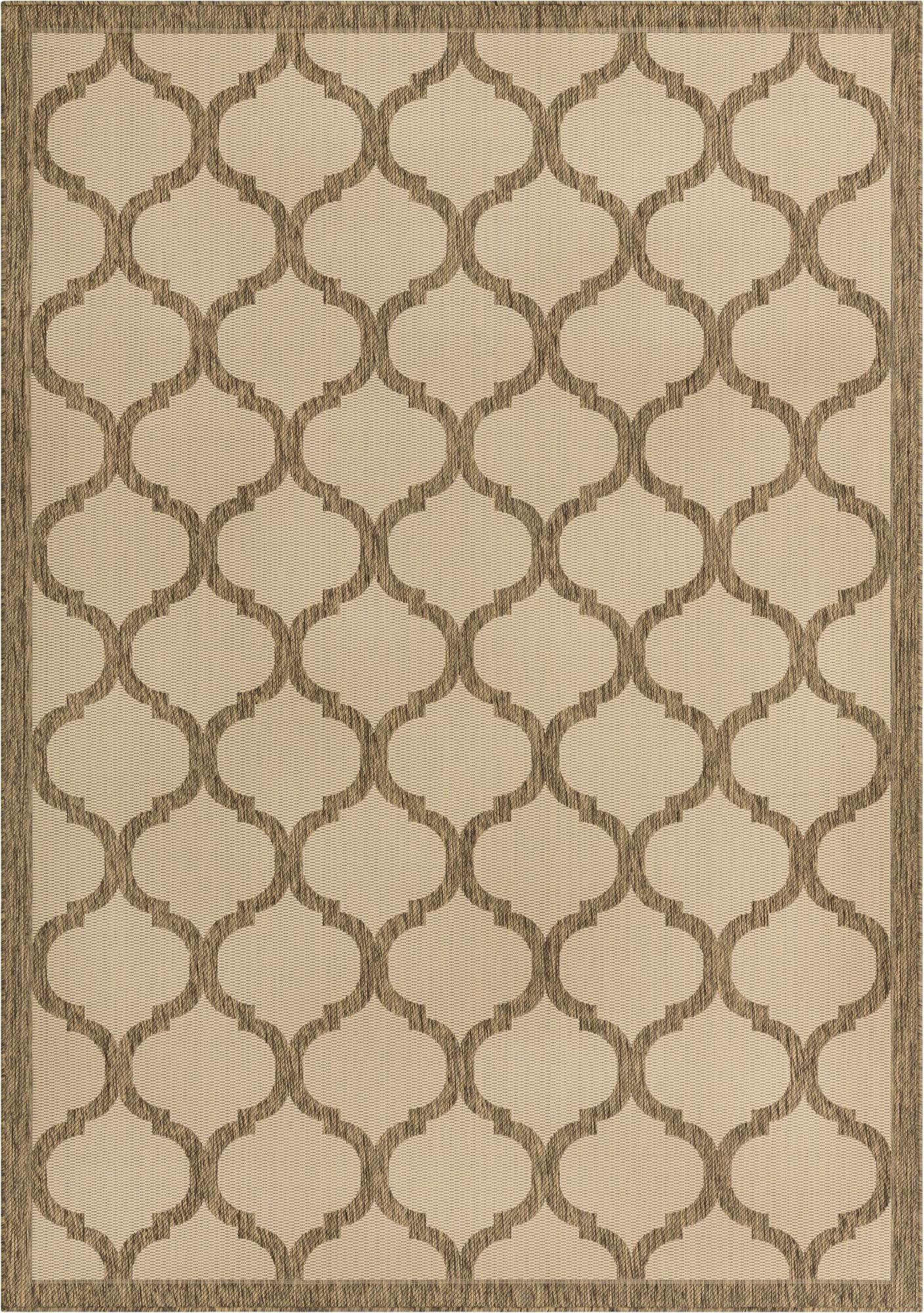  7' x 10'  Washable Lattice Indoor / Outdoor Rug