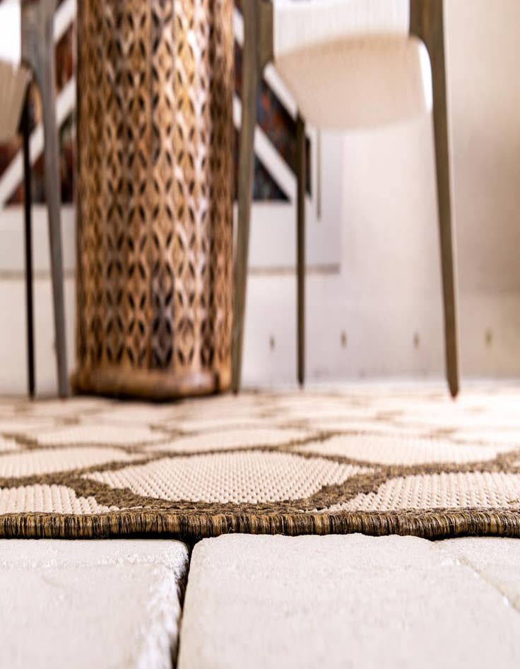 Detail image of  2' 2 x 6'  Washable Lattice Indoor / Outdoor Runner Rug