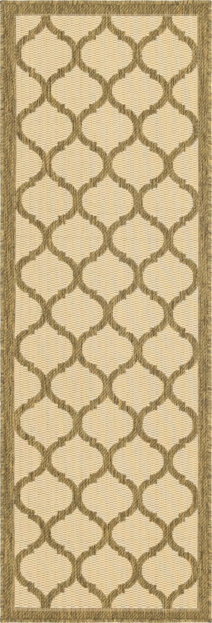  2' 2 x 6'  Washable Lattice Indoor / Outdoor Runner Rug