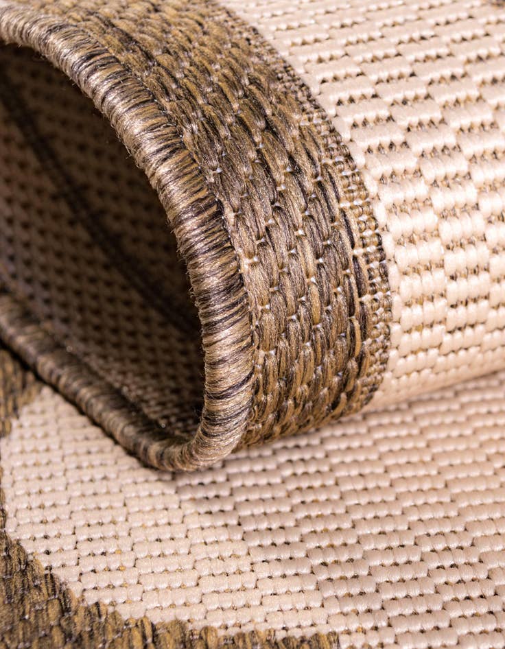 Detail image of  6' x 6'  Washable Lattice Indoor / Outdoor Square Rug