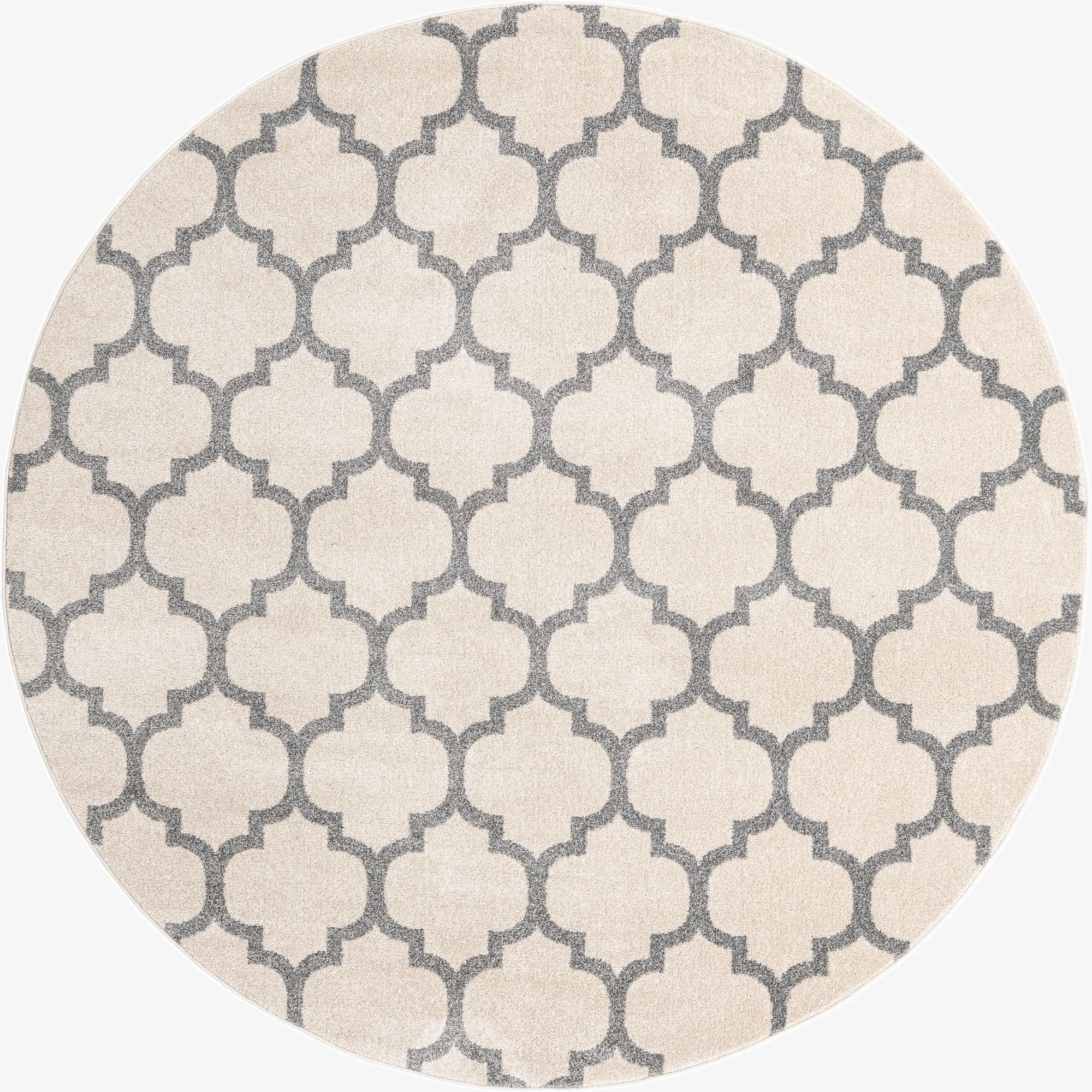  7' 10 x 7' 10 Lattice Round Rug
