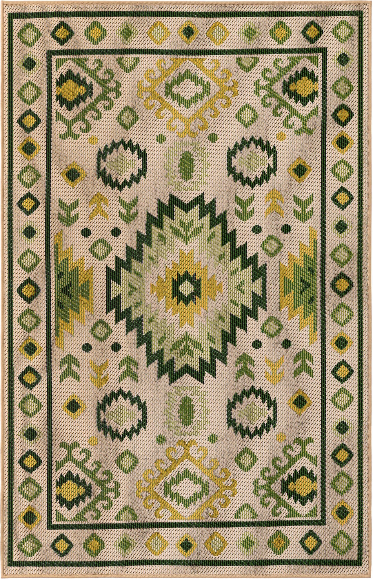 Rug Beige and Green Swatch link