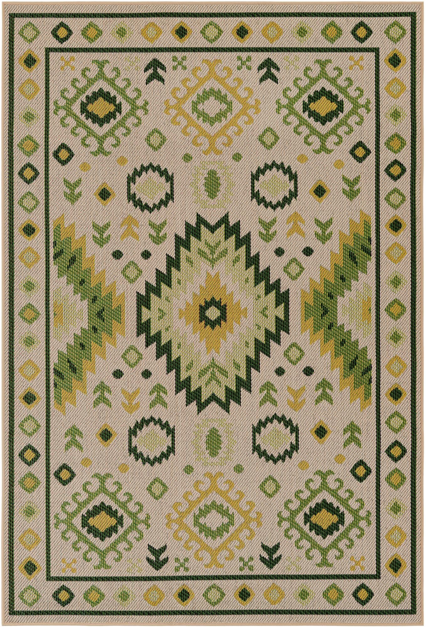 Rug Beige and Green Swatch link