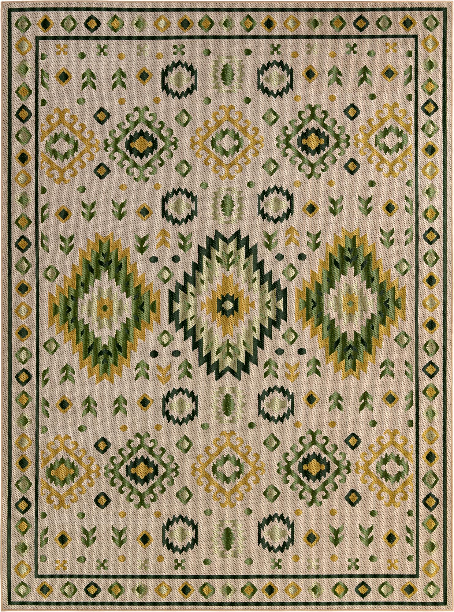 Rug Beige and Green Swatch link