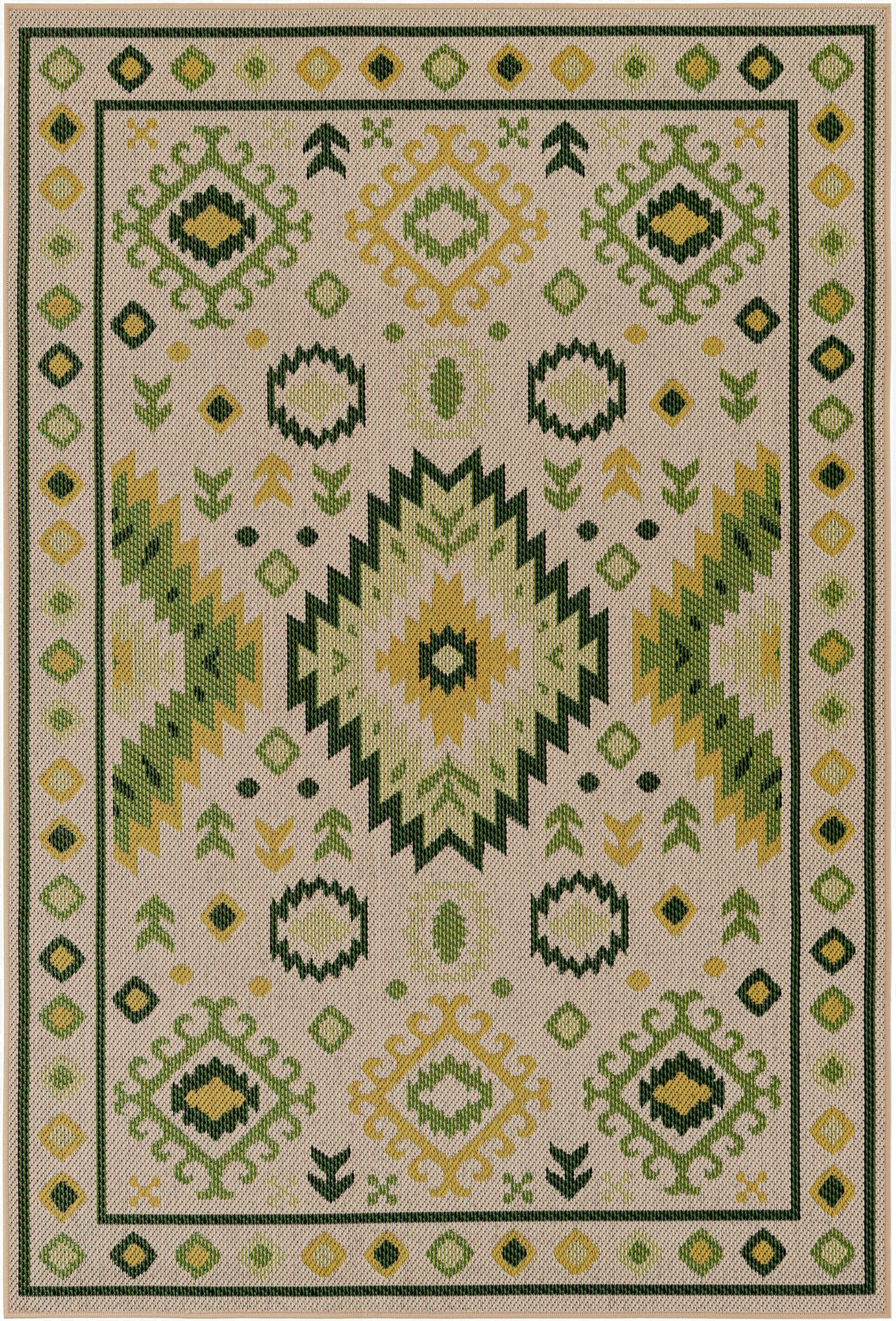  5' 3 x 8'  Washable Baja Indoor / Outdoor Rug