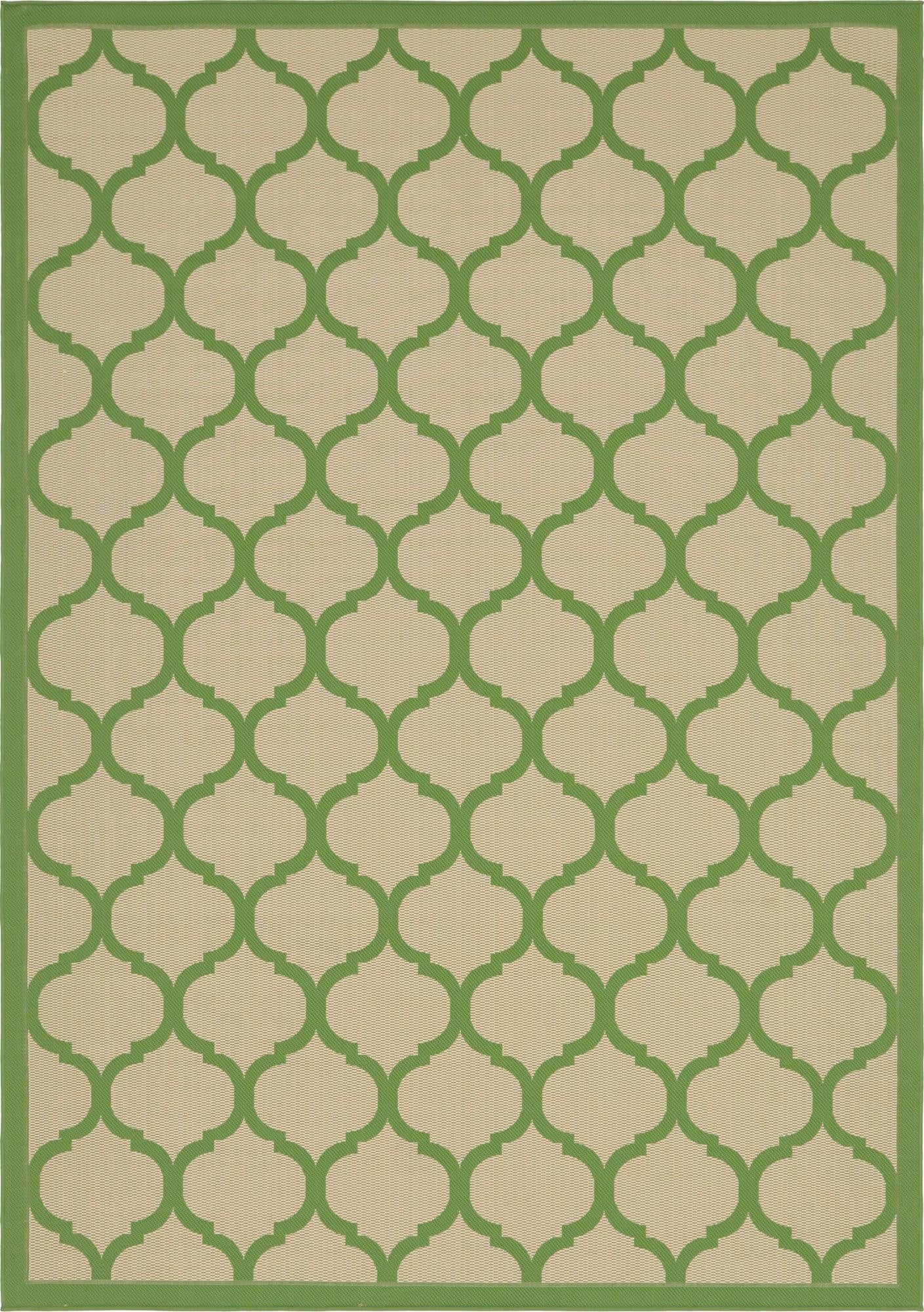 Primary image  8' x 11' 4  Washable Lattice Indoor / Outdoor Rug